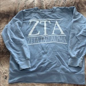 Comfort Colors Zeta Tau Alpha ZTA Crewneck